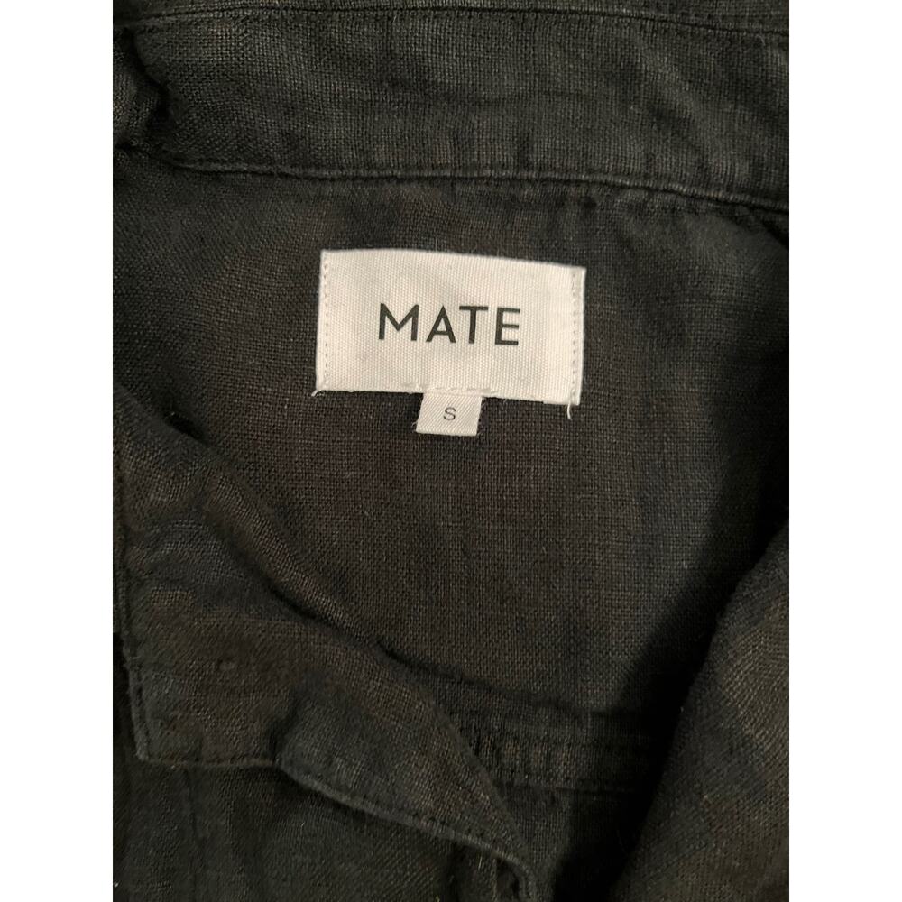 NEW MATE THE LABEL Long Sleeve 100% Linen Jumpsuit - Jet Black SIZE S - Picture 7 of 13